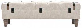 tömör fa és acél tárolópad 111 x 34 x 37 cm
