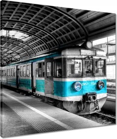 Vászonkép 50x50 Türkiz vonat Pkp