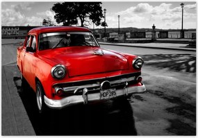 Fotótapéták 368x254 Kubai piros autó