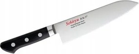 Kuroi Tori Santoku Sekiryu kés 18cm [SR-MS180], AUS-8 acél, fekete