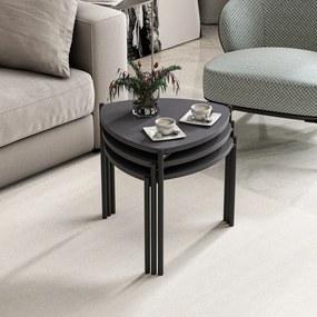 Dohányzóasztal (3 részes) Lenny - Anthracite