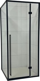 Fekete Zuhanykabin 90x90x190cm Loft Black Daro Indes Univerzális