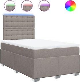 vidaXL tópszínű szövet rugós ágy matraccal 120 x 200 cm