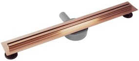 Rea Neox Pro Slim, zuhanylefolyó 90 cm, 360 fokban forgó szifonnal, rézmatt, REA-G4808