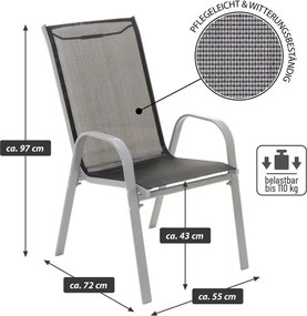 Kerti szett 5 db asztal biztonsági üveggel 4 székkel