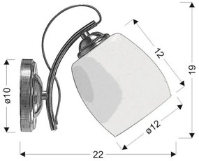 Fali lámpa AMBA 1xE27/40W/230V