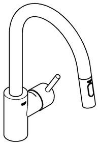 GROHE 31483DC2 - CONCETTO mosogató csaptelep, rozsdamentes acél