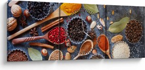 Kép - Fűszerek (órával) (90x30 cm)