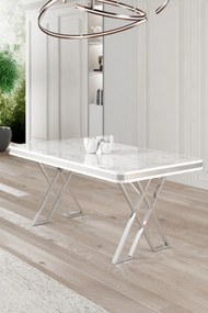Vals - White Marble, Chrome
