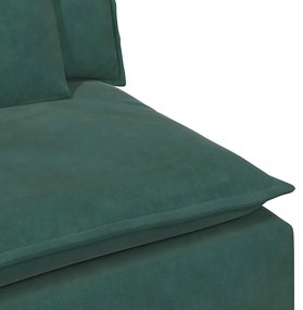 sötétzöld moduláris kanapé középső modul párnákkal 100 cm