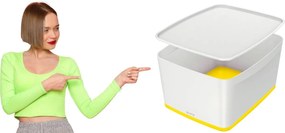 MyBox Wow nagy Leitz tárolódoboz fedéllel [a] fehér-