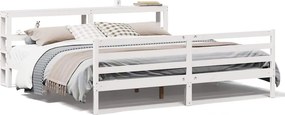 vidaXL fehér tömör fenyőfa ágy matrac nélkül 200 x 200 cm