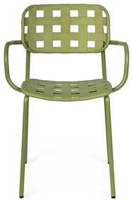 Zöld fém kerti szék szett 4 db-os Clover – Bizzotto