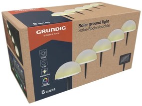 Grundig - KÉSZLET 5x LED RGBW Napelemes lámpa LED/3,2V IP44