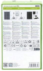 Aigostar - LED Napelemes csillár érzékelővel 2xLED/35W/12V 6000 mAh 6500K átm. 15 cm