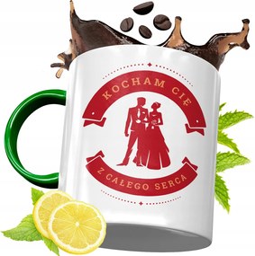 Zöld Bögre Valentin Napra Szerelmeseknek fényképes nyomtatással