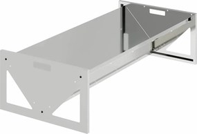 vidaXL Állattenyésztési takarmányzó Ezüst 108 x 50 x 28 cm
