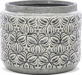 Virágtartó Szürke 15x19cm Ezüst Fényes Virágtartó 15 20