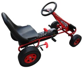 vidaXL Pedálos gokart állítható üléssel piros