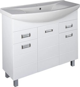Viva SZQUARE 85 lábon álló fürdőszobabútor Sanovit ZENON 6085 porcelán mosdóval 86 x 50 cm