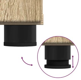 Széf fiókkal tárolóval sonoma tölgy 88.5 x 30.5 x 73 cm Faanyag