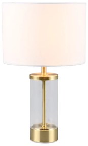 Aranyszínű asztali lámpa textil búrával (magasság 33,5 cm) Grazia – Trio