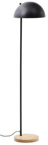 Fekete-natúr színű állólámpa fém búrával (magasság 150 cm) Catlar – Kave Home