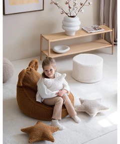 Krémszínű buklé gyerek puff – Wigiwama