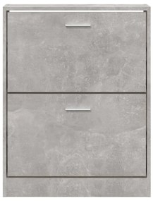 betonszürke szerelt fa cipőszekrény 59 x 17 x 81 cm