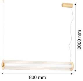 Argon 8627 - LED Csillár zsinóron HAMPTON LED/60W/230V 3000K 80 cm réz