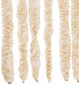 bézs és fehér zsenília rovarfüggöny 100 x 230 cm