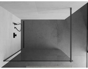 Mexen Kioto, Walk-In típusú zuhany paraván 110 x 200 cm, 8 mm átlátszó üveg, grafit profil, 800-110-101-66-00