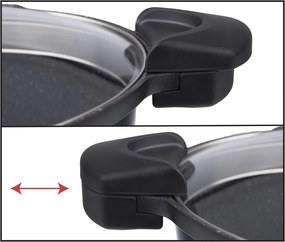 Pasta Grande tapadásmentes, alumínium edény üvegfedővel, 5,5 l - Orion