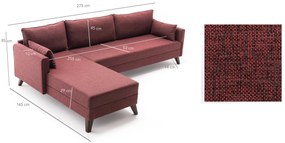 Széthúzható kanapé  Bellina 1 (bordó) (B). 1063027