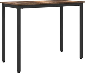 vidaXL asztal Füstölt tölgy 100 x 50 x 76,5 cm Műszaki fa és acél
