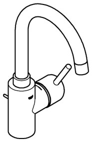 GROHE 32629002 - CONCETTO mosdócsaptelep L méret, fényes króm