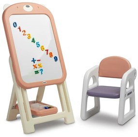 Gyermektábla székkel TED Toyz pink