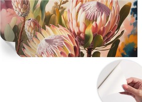 Dekoratív öntapadós fotótapéta Hálószobába Protea virágok 250x104 cm