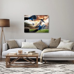 Kép - futballista (üvegen) (70x50 cm)