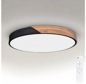 Brilagi - LED dimmelhető lámpatest PILANA LED/60W/230V tölgy/fekete átm. 58,5 cm + távirányító