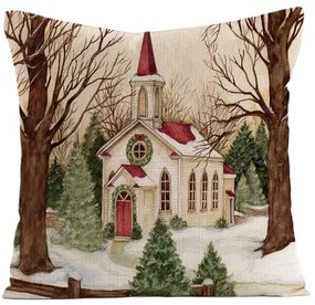 WINTER TIME karácsonyi párnahuzat 45x45 cm, színes