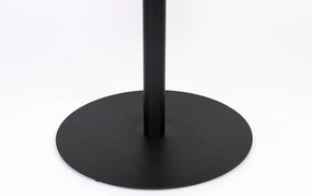 Fekete kerek dohányzóasztal tölgyfa dekoros asztallappal ø 56 cm Yuri M – White Label