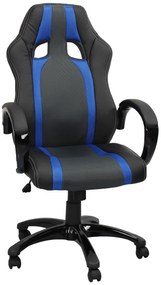 Irodai szék Hawaj | fekete kék csíkokkal