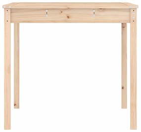 tömör fenyőfa kerti asztal 121 x 82,5 x 76 cm