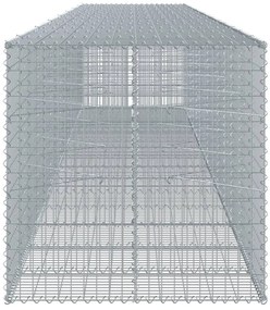 horganyzott vas gabion kosár fedéllel 750 x 100 x 100 cm