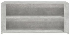 betonszürke szerelt fa cipőtartó 100x35x45 cm