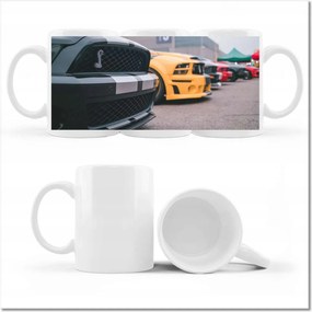 Nyomott mintás bögre Ford Mustang Autó