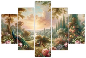 Kép - Pávák a kertben (150x105 cm)