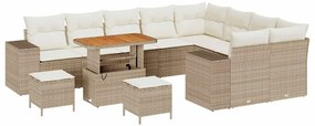 Kerti Kanapé Szett 12 pcs Beige és krém 90 x 55 x 71 cm