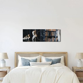 Kép - A könyvtárban (órával) (90x30 cm)